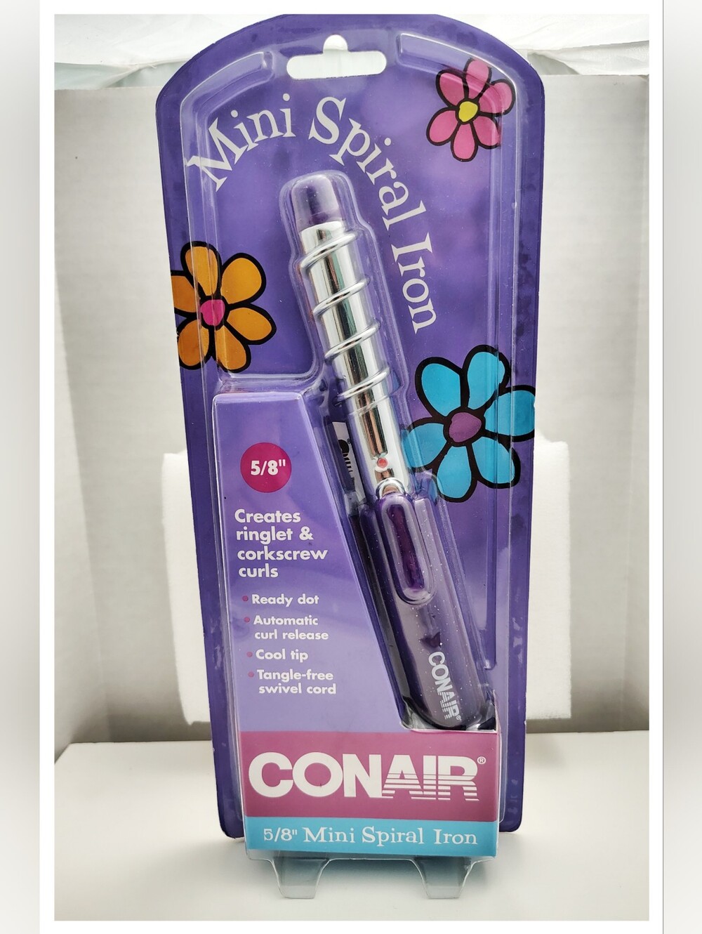 CONAIR *Mini Spiral Iron - 5/8"* Purple Model #CD55WBC *NIP*